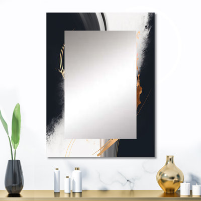 Or mauve complexe Transcendant I - grand miroir mural abstrait, miroir unique moderne, art imprimé en métal
