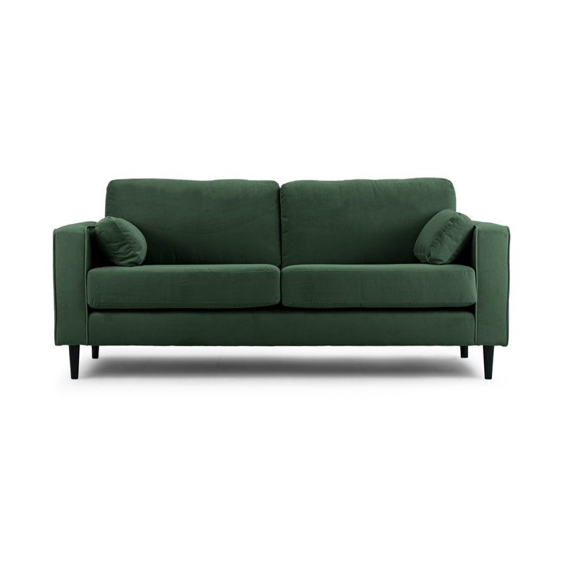 Millerville 3 Seater Velvet Sofa, Dark Green, 93"H x 193"W x 93"D