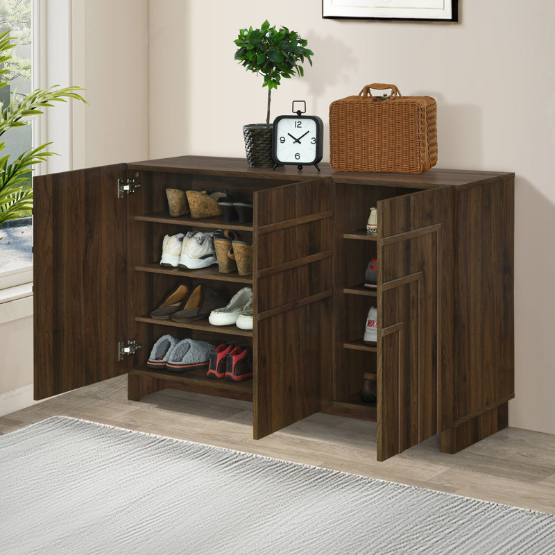 Armoire de rangement pour chaussures Ann, Noyer