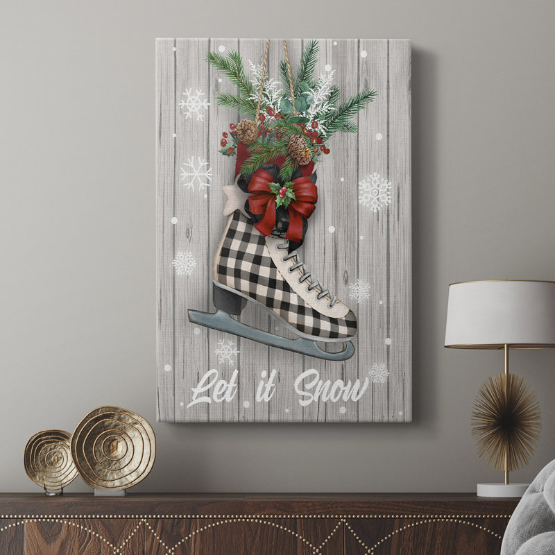 Patins de Noël - galerie Cavas sur mesure, H 48 po x l 32 po