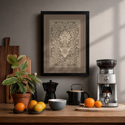 Ornamental Damask Botanical - Framed Print