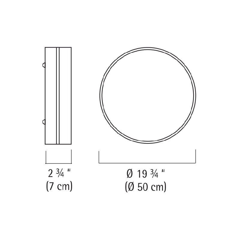 Tamburo Gray 2 -Bulb Outdoor Flush Mount