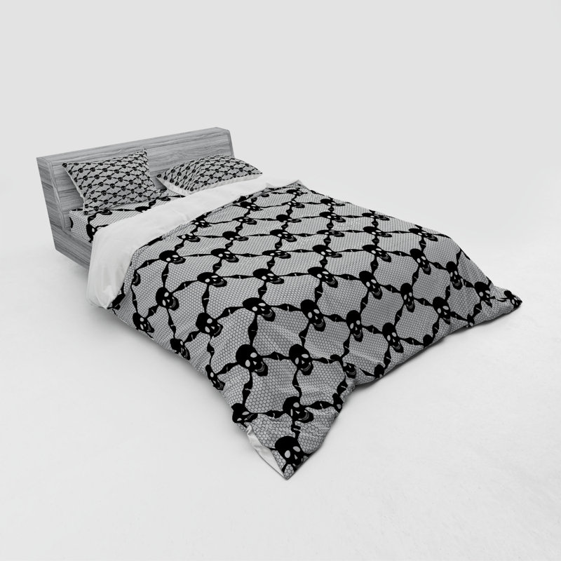 Gothic Geometric Shapes Duvet Cover, Queen Duvet Cover + 3 Additional Pieces