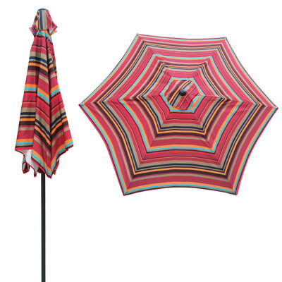 9FT UMBRELLA Red Stripes