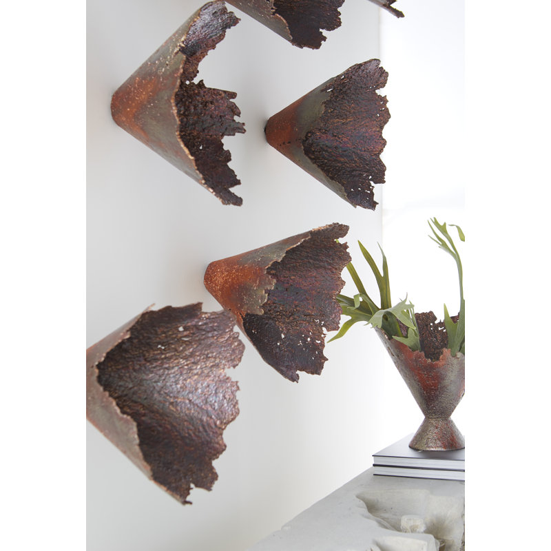 Jagged Splash Bowl Wall Art, Bronze