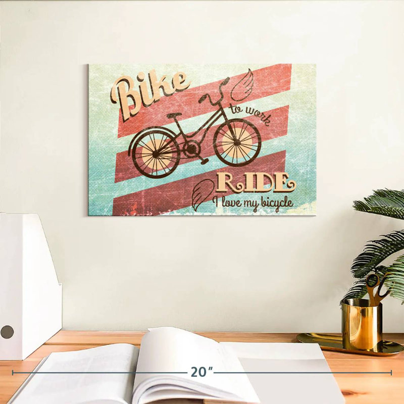 Bicycle Work Poster, 8" H x 12" W