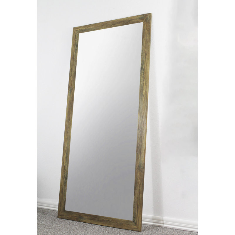 Galilaia Wood Flat Mirror, 70.5" H x 31.5" W, Brown