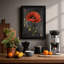 Red Poppy Botanical - Framed Print-444712497-444712511