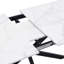 Extendable Dining Table 160cm Marble Effect Black X Leg 4-6 Seater Modern