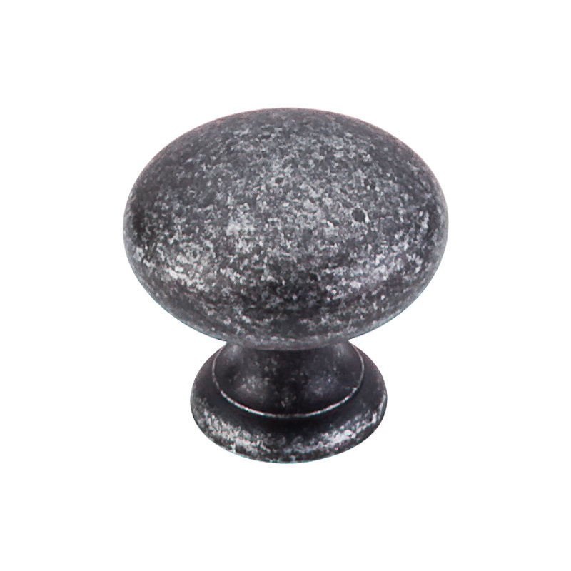 Mushroom 1 1/4" Diameter Round Knob, Black Iron