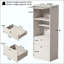Armoire de rangement autoportante de 180 cm (71 po), en bois de qualité E1, avec étagères réglables, tiroir, portes et système anti-basculement. Peut être utilisé dans la cuisine, la salle de bain et la buanderie.-1283827143