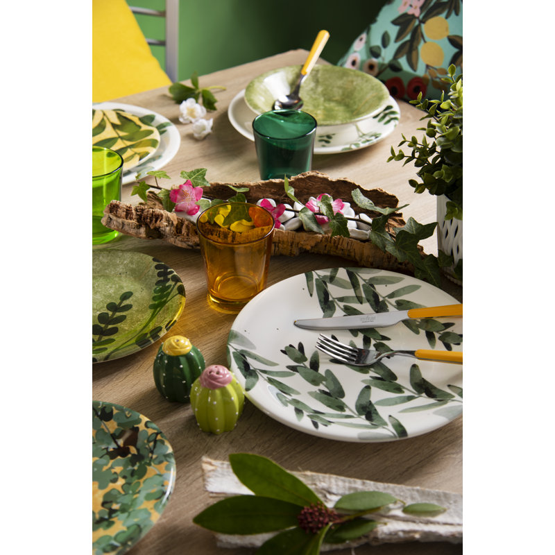 Natural Piece Ceramic Dinnerware Set - Service for 6