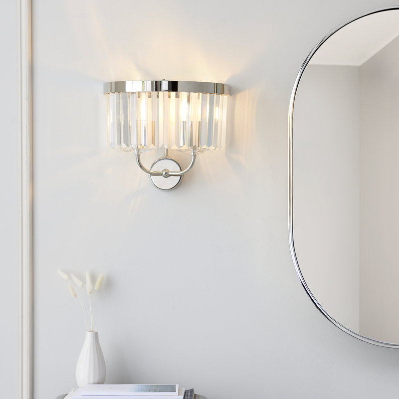 Bothell Abishai 2lt Wall Light, Polished Nickel