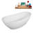 67" Streamline Soaking Freestanding Tub and Tray With Internal Drain-101688765