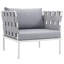 Ensemble de canapé modulaire d'extérieur en aluminium 5 pièces Harmony-1853197887