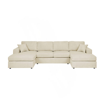 3 - Piece Corduroy Double-Chaise Sectional