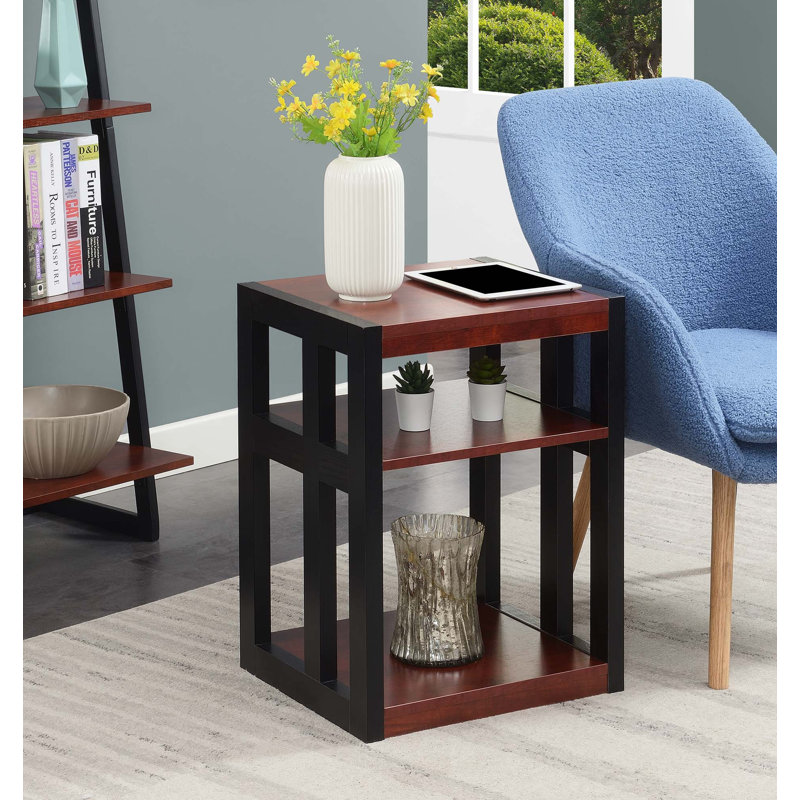 Corralitos End Table, Cherry/Black