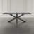 Nordic Ridge Modern Rustic 7 Piece Live Edge Dining Set With Rattan Back Chairs