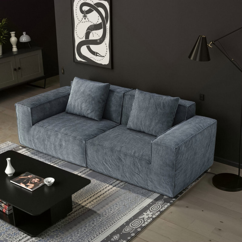 Canapé modulaire Belfin, canapé convertible Tofu Block, 2, H 28,3 po x l 86,6 po x P 39,4 po