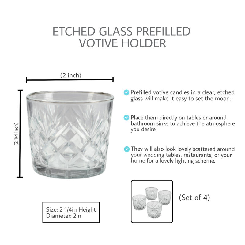 2.5'' H Glass Tabletop Votive Holder