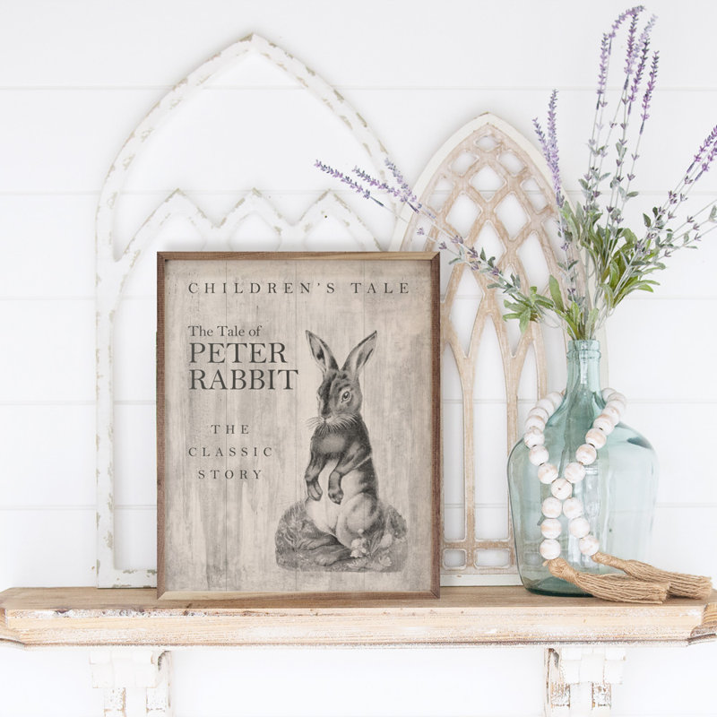 Le récit de Peter Rabbit Whitewash, H 40 po x l 32 po x P 1 po