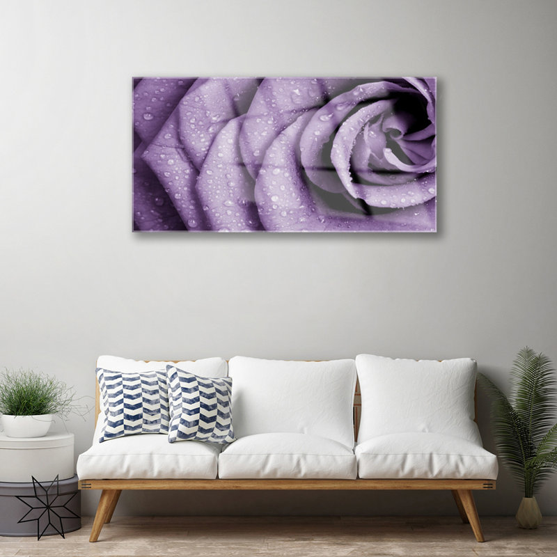 Rose - No Frame Print on Glass