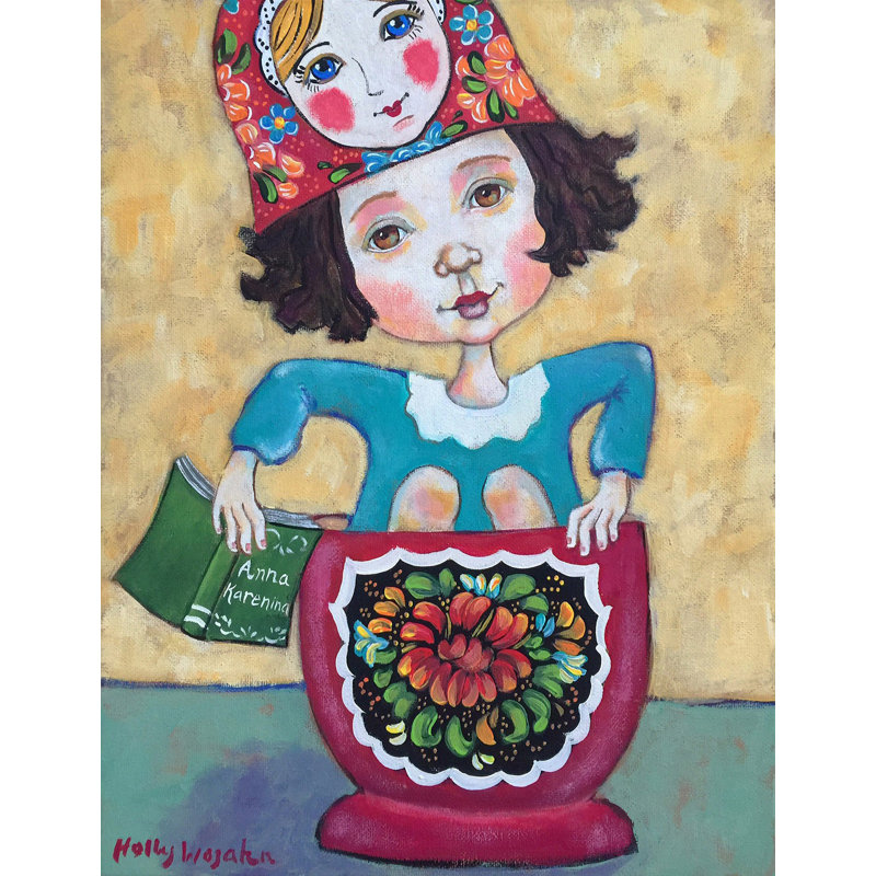 "Pretty Russian Doll" Print on Wrapped Canvas, 31" H x 24" W x 1.5" D