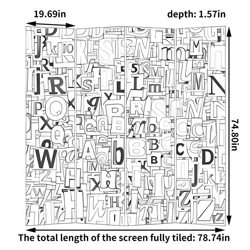 Keilia, 74.8" H x 78.74" W x 1.57" D