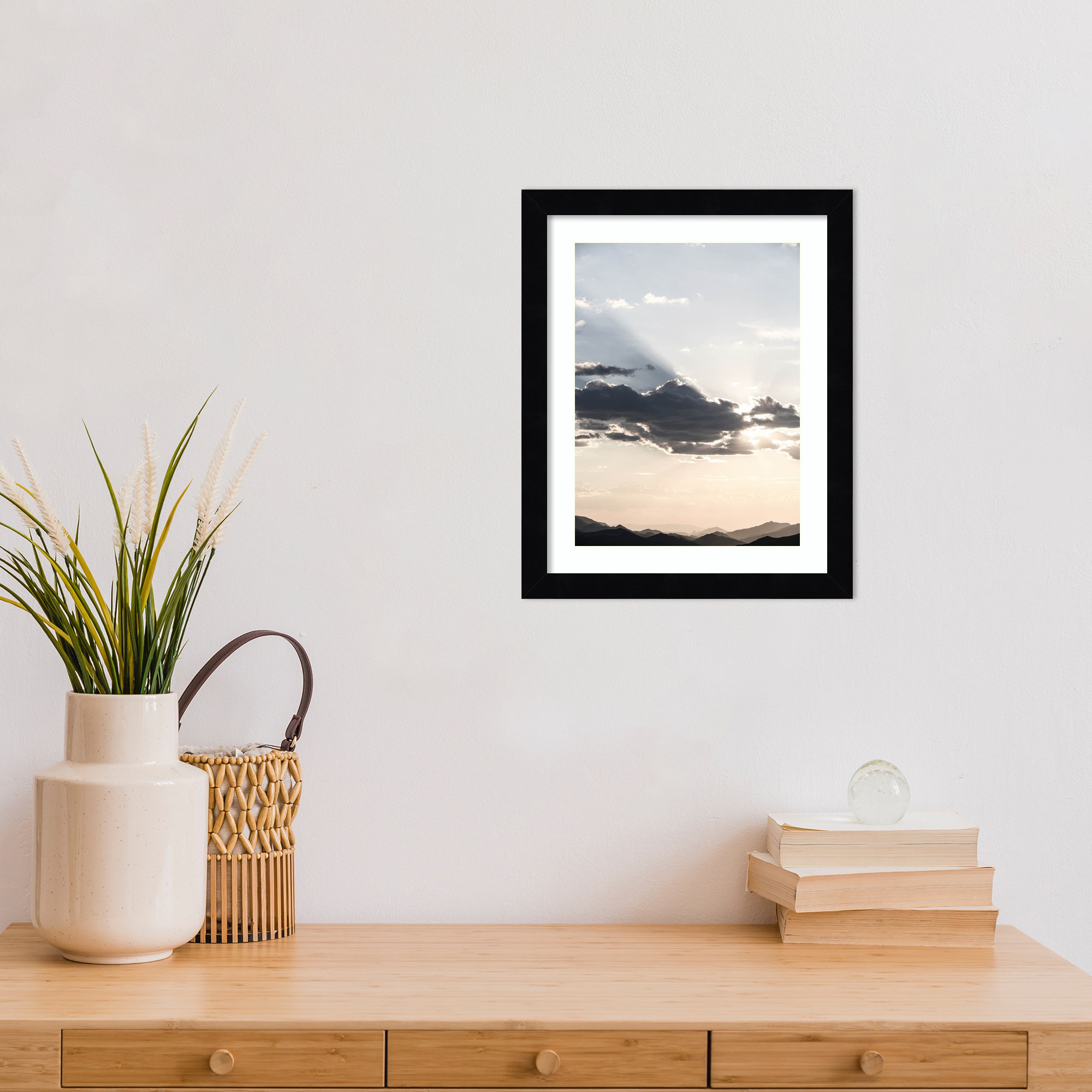 Sonstraal Sunset by Shot by Clint Wood Framed Wall Art Print, 13" H x 11" W, Black 