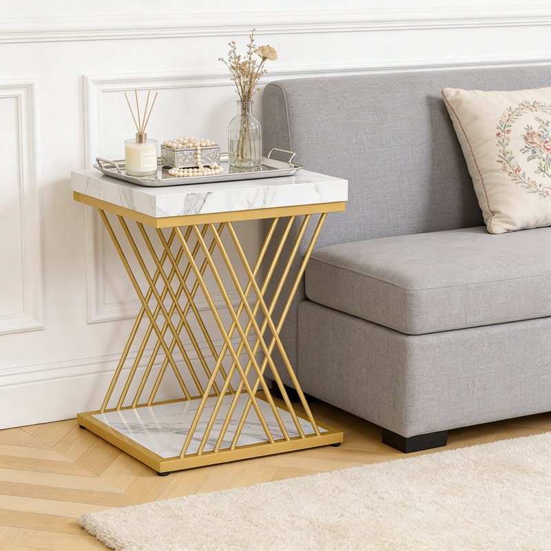 Table de chevet moderne à 2 niveaux
