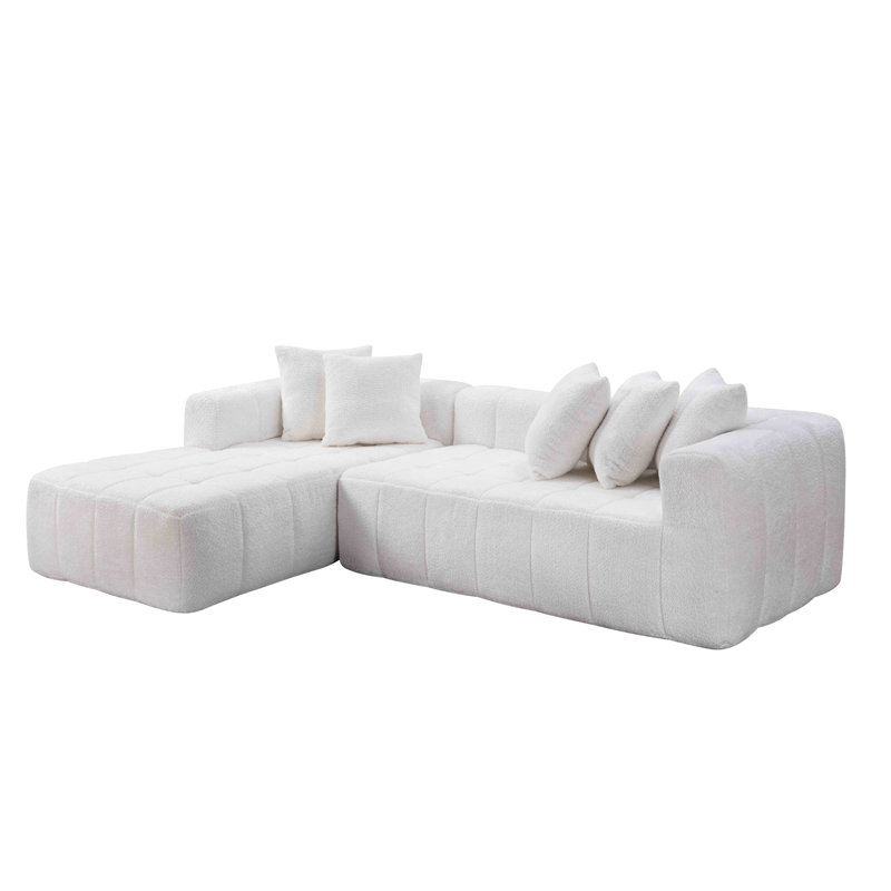 Canapé modulaire 107,9 po Cloud, Blanc