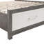 Grand lit plateforme gris avec rangement, choix de chambre à coucher moderne