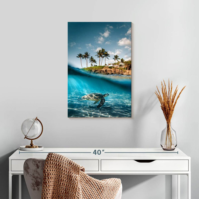 Brampt Land And Sea Turtle, 24" H x 16" W