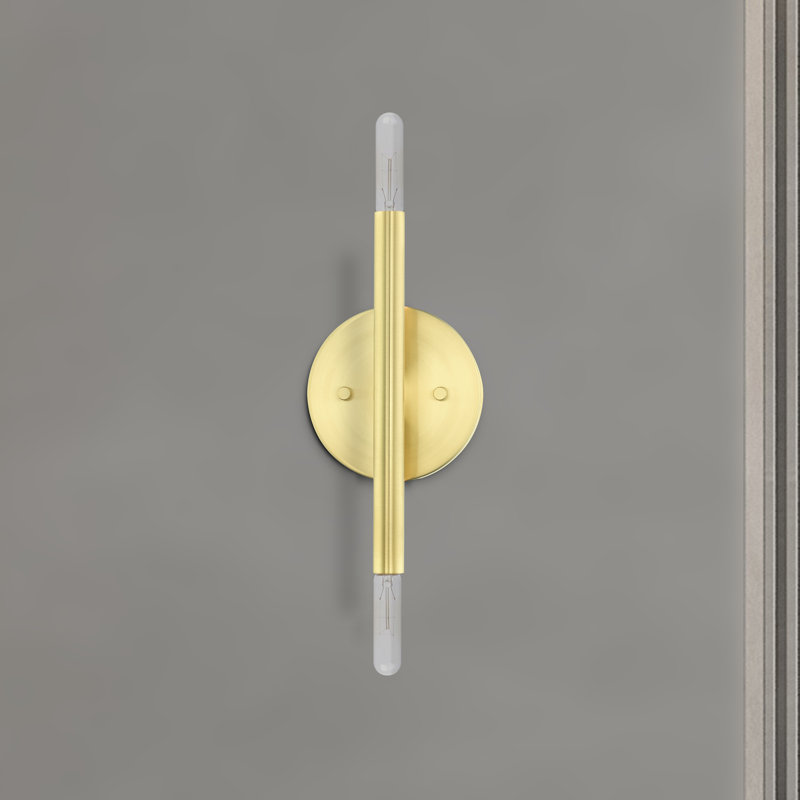 Applique murale articulée à 2 lumières Bahja, Laiton satiné