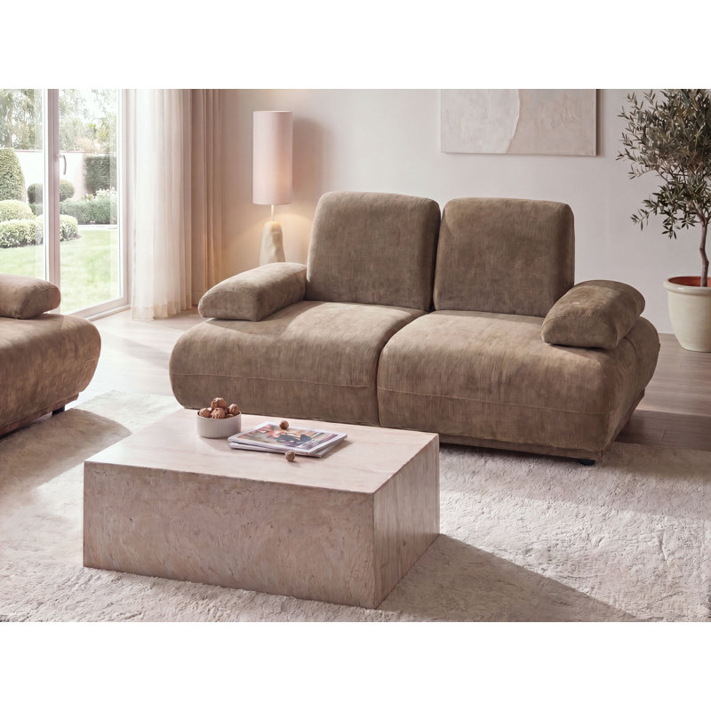 Chantil 2 Seater Fabric Sofa, Brown