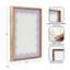 «Peaceful Lilac Wavy Border» par The Creative Bunch Studio, tableau blanc encadré en verre effaçable à sec