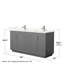 Meuble-lavabo double autoportant de 66 po avec plateau en quartz Miranda-98284343-98181087-98181084