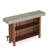 62.99" Brown & Gray Cement Large Home Bar Unit Table-1102041583