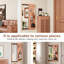 Ce miroir mural de 47,6 po x 15,5 po de conception multifonctionnelle à panneau mural pleine longueur permet d'économiser de l'espace et peut être poussé et tiré. Convient à la chambre à coucher / salon / entrée (couleur cerise)
