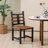 Black Solid back side Chair(Set of 2)