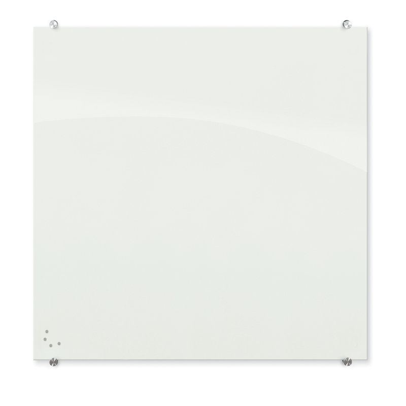 Tableau effaçable mural en verre Visionary, H 47,24 po x L 47,24 po, Blanc