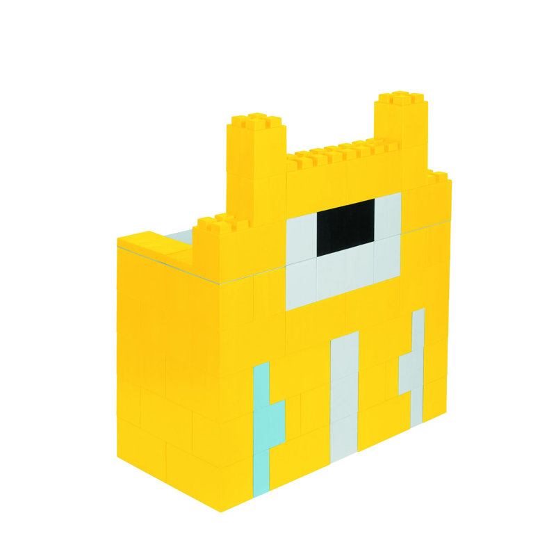 Ensemble de bureau monstre, Jaune/blanc