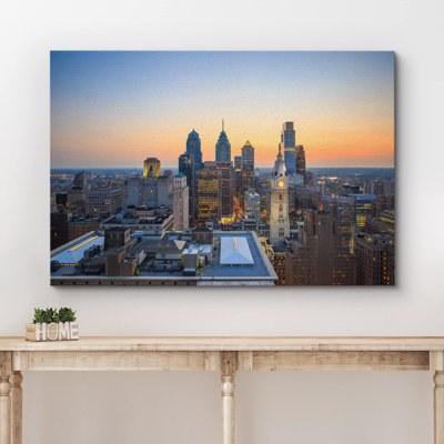 Architecture Building " Downtown Philadelphia Skyline At Sunset Architecture & Maps Cityscape Photography Global Scenic "