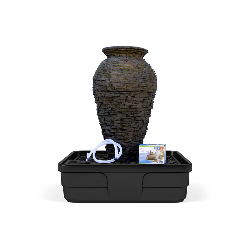 Ensemble de fontaine pour urne en fibre de verre 