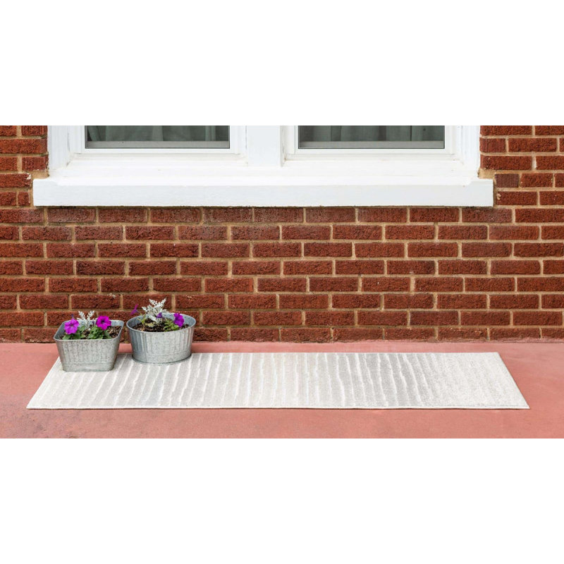 Tapis d'extérieur couleur acier Claudia, Tapis de couloir 2 pi x 8 pi