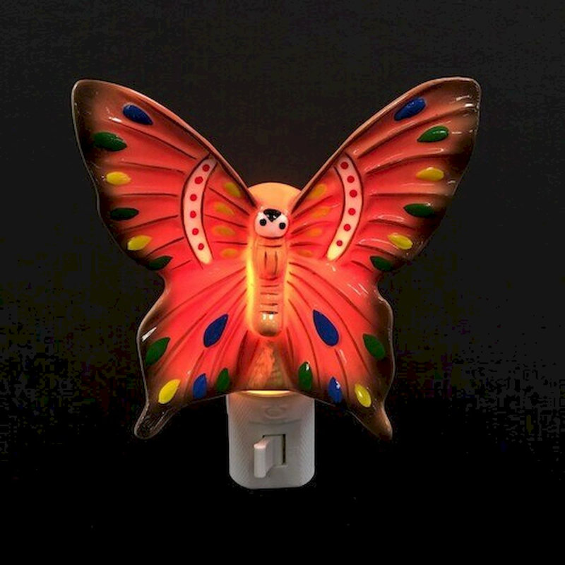 Veilleuse bleue en forme de papillon, Rouge