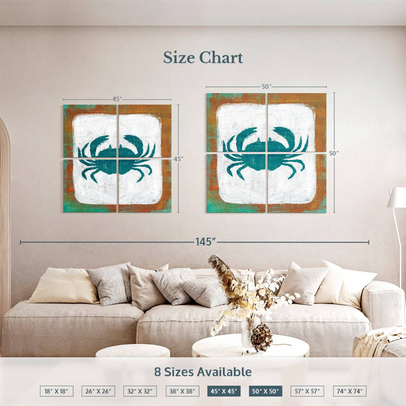 Brampt Ahoy Crab, 45" H x 45" W