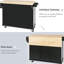 Grand chariot de cuisine avec rangement et pieds d'armoire en bois massif-1167490630-1167490650