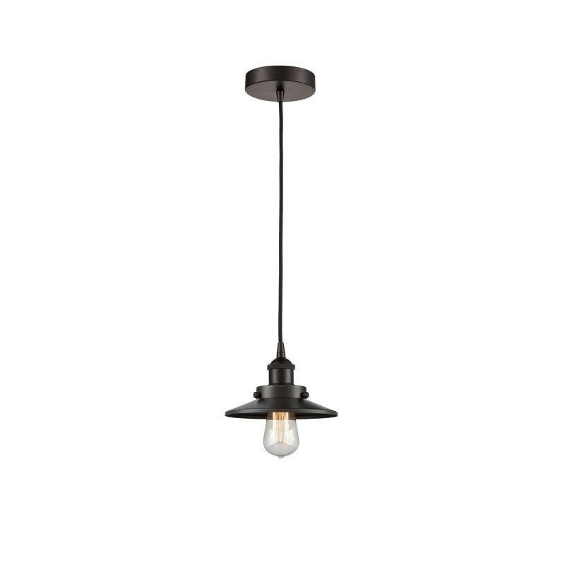 Luminaire suspendu conique à 1 lumière California, Bronze huilé, Bronze huilé