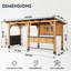 6 x 14 pi Pavillon de jardin en cèdre avec prise de charge USB, comptoir de bar, armoire de rangement, support pour téléviseur et ouvre-bière - parfait pour les barbecues dans la cour, les fêtes sur le patio et les rassemblements